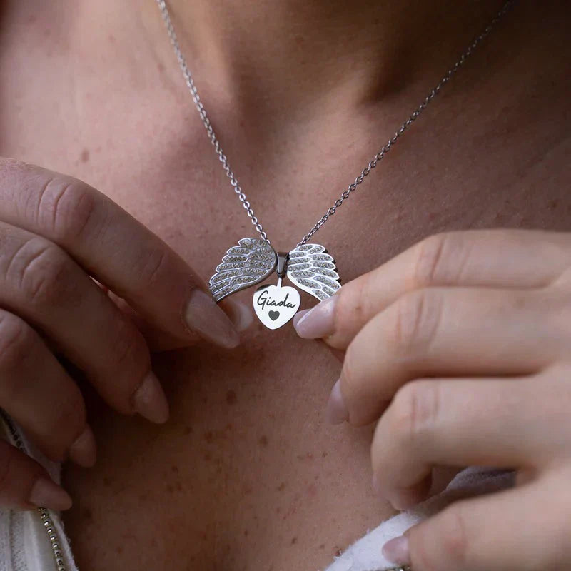 Custom My Angel Necklace with Engraving