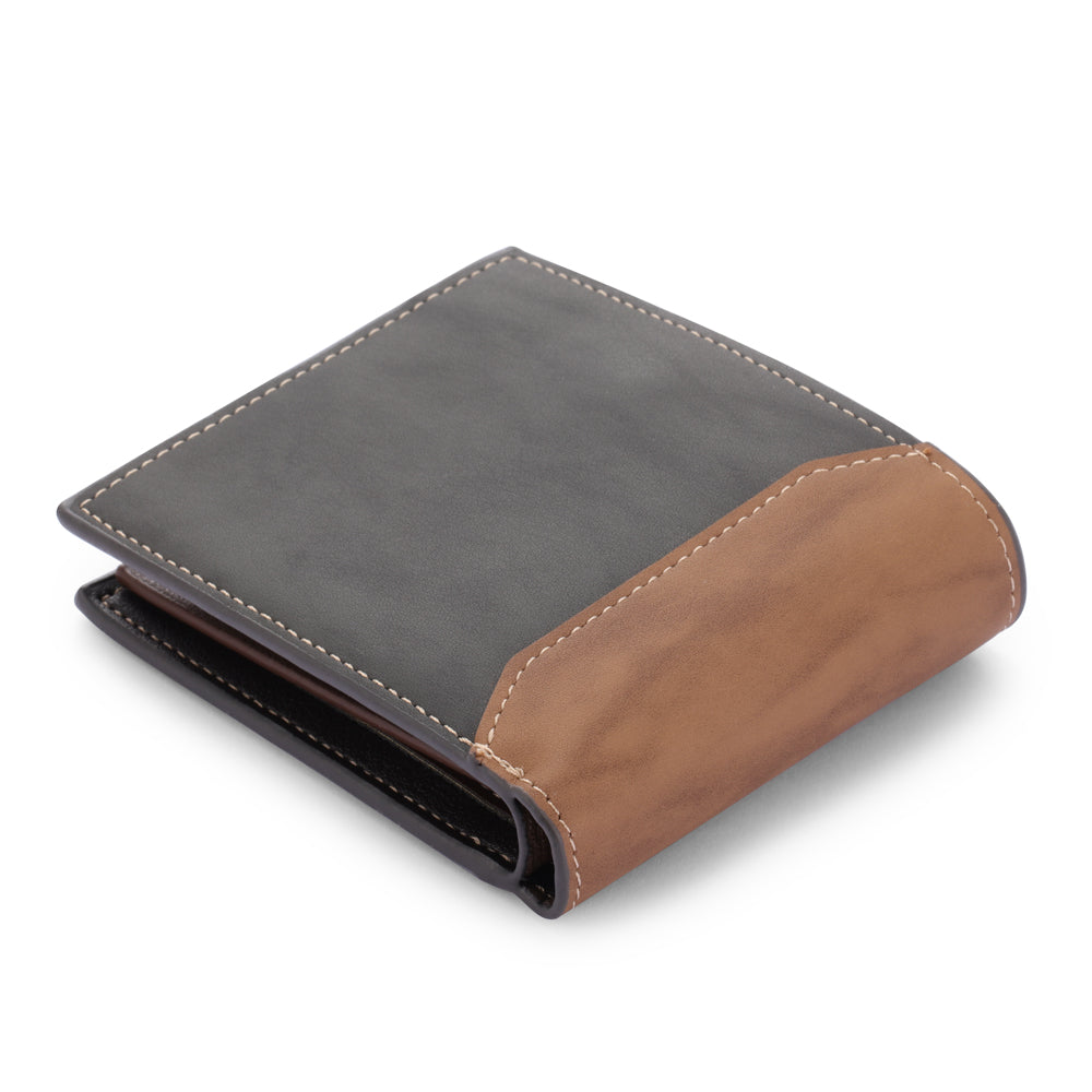 Men's custom photo wallet, gray, personalized gifts