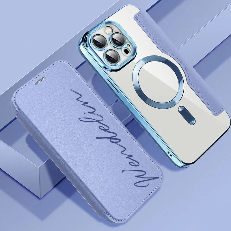 Custom Flip Leather Phone Case For iPhone