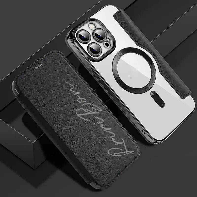 Custom Flip Leather Phone Case For iPhone