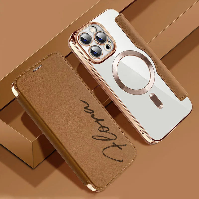 Custom Flip Leather Phone Case For iPhone