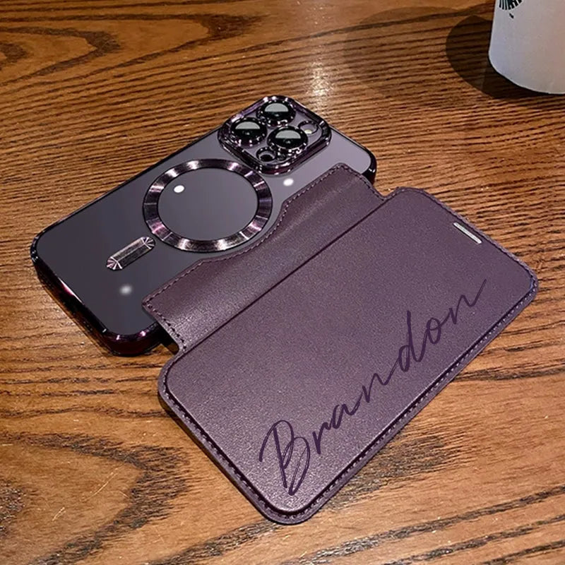 Custom Flip Leather Phone Case For iPhone