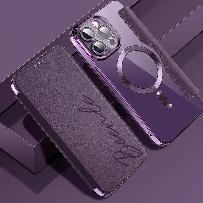 Custom Flip Leather Phone Case For iPhone