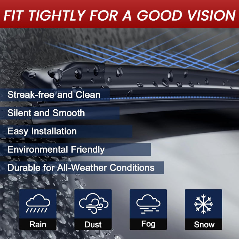 Customized wiper blades to match your car model (1 pair)