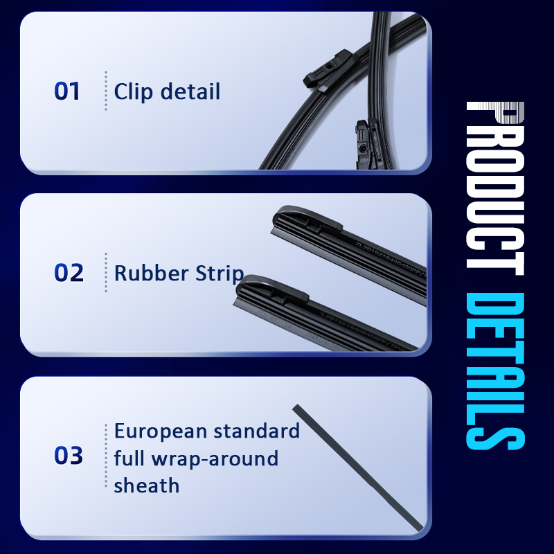 Customized wiper blades to match your car model (1 pair)